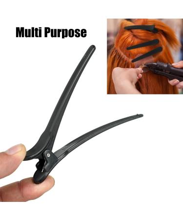 WANBY Hair Clips 12 Pieces Black Durable Large Biting Alligator Clip Set Professional Plastic Hair Clips for Easy Styling and Cutting (Black) - Buy Online on GoSupps.com