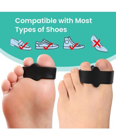Welnove 8 Pack Bunion Corrector & Toe Spacer with Gel - Big Toe Separators for Overlapping Toes - Reduce Pain and Discomfort - Black - Buy Online on GoSupps.com