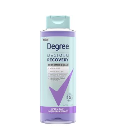 Degree Maximum Recovery Body Wash and Bath Soak Lavender Extract 16 oz