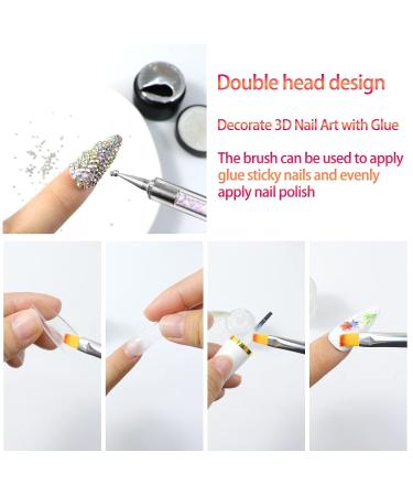 Sularpek Nail Art Brushes 5 Pcs Double-Ended Kit - Nail Art Point Drill Drawing Brush Pen, UV Gel Brush for Design & Detailing - Buy Online on GoSupps.com