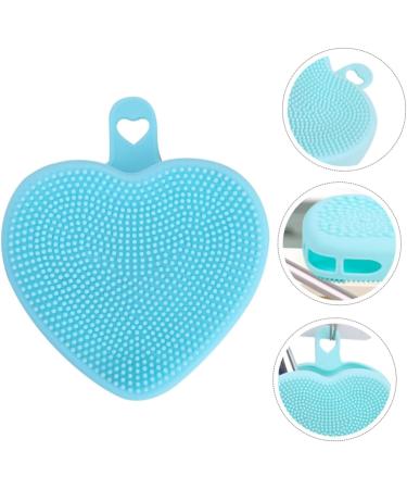 FRCOLOR heating heart shaped face brush manual Silicone face Cleansing Brush facial wash brush Body Silica gel Manual Exfoliating Brush pores scrub brush double sided 9.8x8.4cm - Buy Online on GoSupps.com
