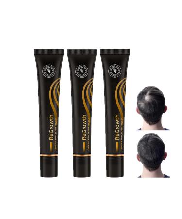 Hocossy Regrowth Organic Hair Serum Roller Set scalp intense roll-on hair grower for men and women thicken hair care natural hair back up treatments 20ml 3PCs