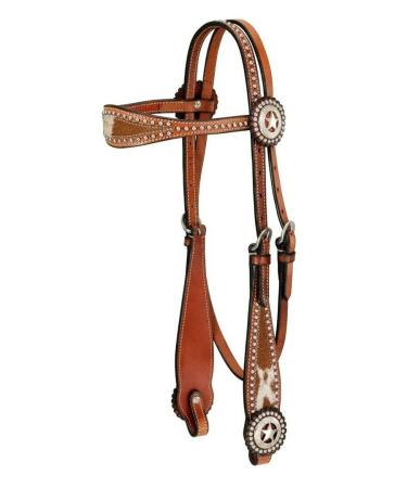 Royal King Texas Star Browband Headstall Med Oil