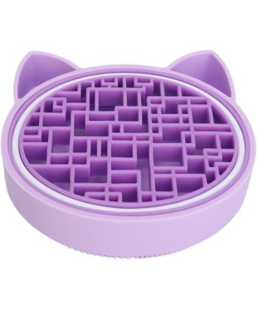 Makeup Brush Cleaning Bowl Skin-Friendly Makeup Brush Cleaning Mat Cat Shape Remove Dirt for Daily Use (Purple) - Buy Online on GoSupps.com