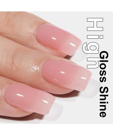 AILLSA Nude Jelly Gel Polish - Sheer Pink Translucent UV Gel for French Manicure 0.51 Fl Oz - Buy Online on GoSupps.com