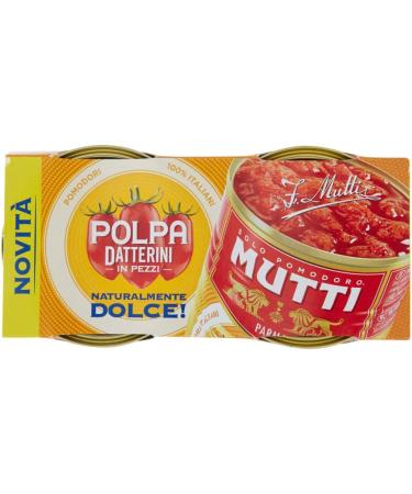 Mutti Polpa Datterini Natural Sweet Tomatoes (300g x 2) 100% Italian (Pack of 24) - Buy Online on GoSupps.com