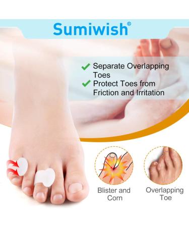 Sumiwish Gel Toe Spreader - Silicone Toe Separator for Overlapping Toes | Pain Relief & Pressure Relief for Small Toes | Buy Now! - Buy Online on GoSupps.com