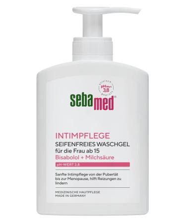 SEBAMED Sebamed Intimate cleansing gel pH 3.8 for women aged 15+ Gentle intimate care from puberty to menopause bisabolol and lactic acid help relieve irritation 200ml