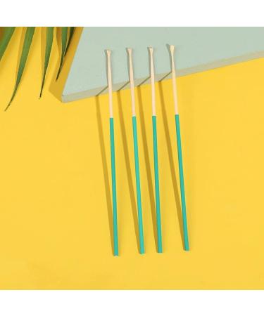 TARVIT Wooden Ear Cleaner Spoon - Anti-Skid Green Rubber Handle Earpick for Safe Earwax Removal with Soft Silicone Cover - Shop Now for International Shipping - Buy Online on GoSupps.com