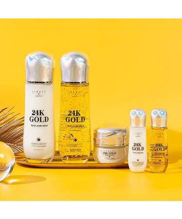 Buy Signature 24K Gold Essential Skin Care Set | Toner Emulsion & Cream | Luxury Anti-Aging Skincare for Glow & Hydration - International Shipping Available - Buy Online on GoSupps.com
