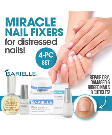 Barielle Miracle Nail Fixers Collection: 4-Piece Nail Strengthening & Cuticle Care Set - Buy Online on GoSupps.com