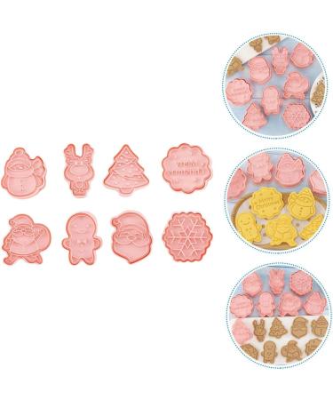 ABOOFAN 8pcs Christmas Cartoon Pie Chocolate Fudge Christmas Cookie Stamper Lovely Cookie Mold 3D Candy Tool - Buy Online on GoSupps.com