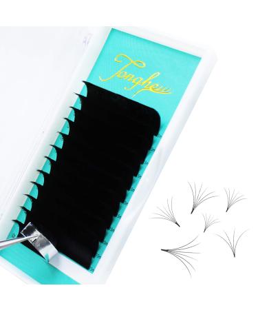 Tonghe Easy Fan volume Eyelash Extensions (D-0.07-15mm) Mega Volume Eyelash Mix 2D 3D 4D 5D 6D 7D 15D Self Easy Fanning Blooming Lash Rapid Blooming Eyelashes for Premium Beauty Salon&Spa 15mm D-0.07