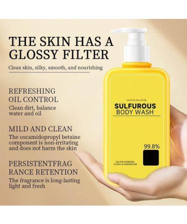  G n rique Sulfur Shower Gel Multi-Action Liquid Face Soap With Sulphur For Face Body And Hair Moisturizes And Regulates Sebum Production Dense Foam For Pore Cleansing - Buy Online on GoSupps.com