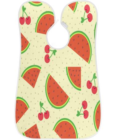 Beard Bib Apron for Men - Non-Stick Waterproof Hair Catcher Cape | Grooming Cloth for Shaving & Trimming - Watermelon Cherry Design - Buy Online on GoSupps.com