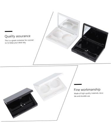TOVINANNA 8pcs Eye Shadow Box Eyeshadow Pans 2 Grids Eye Shadow Eye Shadow Case Empty Eyeshadow Plastic White - Buy Online on GoSupps.com