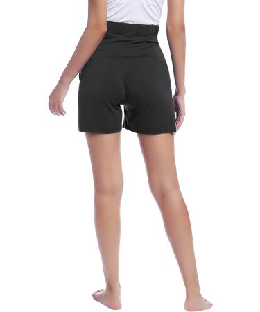 Amorbella Maternity Yoga Shorts - XXL Black | Pregnancy Lounge Wear - Buy Online on GoSupps.com