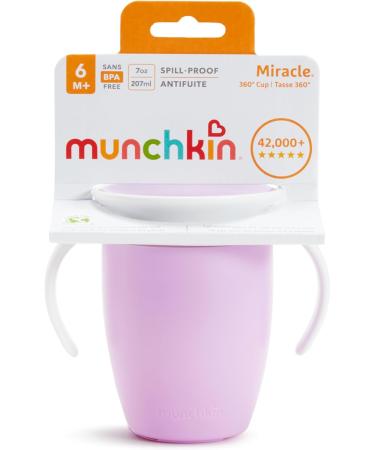 Munchkin Miracle 360 Sippy Cup - BPA Free Non-Spill Toddler Cups with Handles LeakProof & Dishwasher Safe 7oz 2 Pack - Blue/Purple 6+ Months International Shipping - Buy Online on GoSupps.com