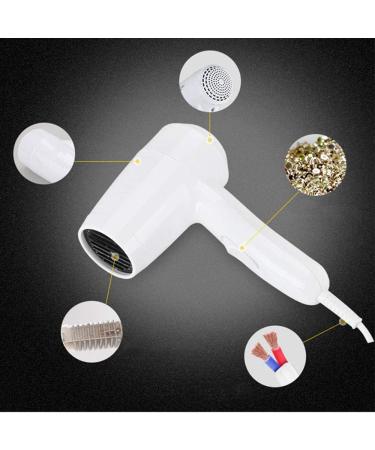 Lightweight Hair dryer1200W Bathroom Wall Hair Dryer Hotel Wall Hair Dryer Constant Temperature Protect Hair 2Heat Settings Hose Spiral Overheating Protection Low Noise Suitable for Family Hotel Gym - Buy Online on GoSupps.com