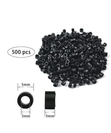 Black Hair Extensions Tool Kit with Pliers, Pulling Hook, and 500 Micro Links Rings Beads - Black Hair Pliers Included - Buy Online on GoSupps.com