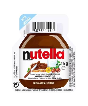 Nutella Ferrero - Single-dose spreadable cream 120 tubs 15g 1800g