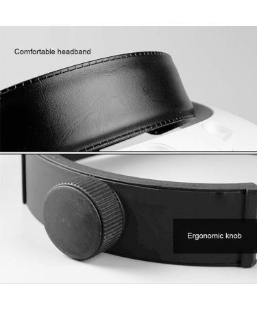 Magnifier Headband with LED Light Magnifying Glasses for Eyelash Extensions with 5 Different Lenses Magnifier for Reading Hands Free - Buy Online on GoSupps.com