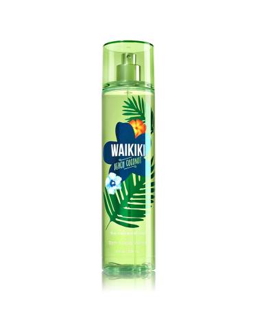 Bath & Body Works Waikiki Beach Coconut Mist 8 Ounce 236 mL 2016 Version Round Green Bottle