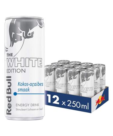 Red Bull Red Bull Energy Drink White Edition Coconut-A a 12 pack - 12 x 250ml | Exotic Nuts and Fruity A a | Stimulates Body and Mind