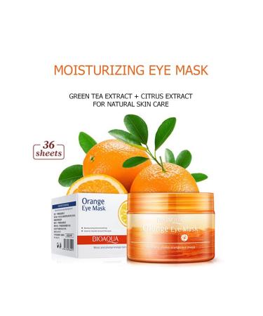 BIOAQUA Orange Extract Vitamin C Eye Mask - 80g/36pcs | Moisturizing & Smoothing Essence | International Shipping - Buy Online on GoSupps.com