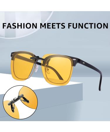 Clip-On Blue Light Blocking Glasses for Large Prescription Glasses - Unisex TS103-3 Non-Flip - Buy Online on GoSupps.com