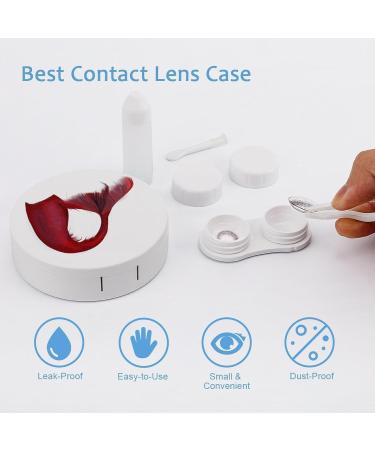 Mermaid Tail Contact Lens Case - Portable Round Storage Box Kit with Mirror for Travel & Outdoor Use - Buy Online on GoSupps.com