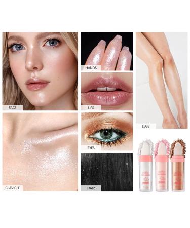Novobey Polvo De Hadas Highlighter Powder Stick - White Shimmer Highlighter for Face, Lips, and Body - Buy Online on GoSupps.com
