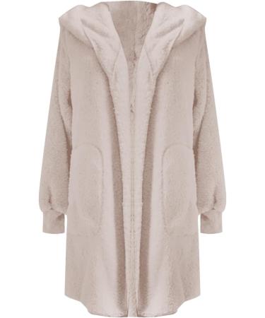 Hanxiulin Oversize Plush Hoodie Jacket - Women's Winter Coat Casual Fashion Bomber XXL Khaki - Buy Online on GoSupps.com