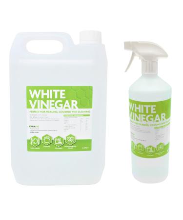 Hexeal WHITE VINEGAR | 5L & 1L Spray | Food Grade Suitable for Cleaning Baking Cooking & Pickling