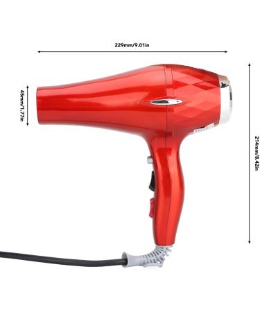 Professional Hair Dryer 1800w Low Noise Fast Drying Stylish Portable Adjustable Settings for Customized Experience (Chinese Red) US Plug 110V Chinese Red - Buy Online on GoSupps.com