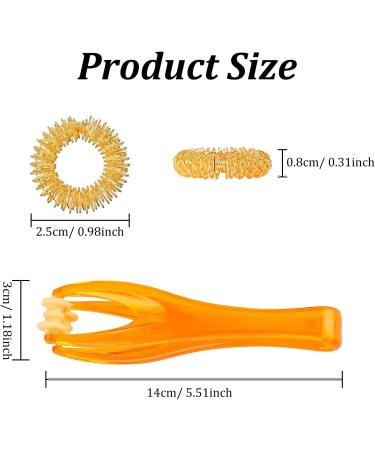 Kasess 12-Piece Acupressure Ring Set - Reusable Finger Massage Rings & Scooters for Stress Relief - International Shipping Available - Buy Online on GoSupps.com