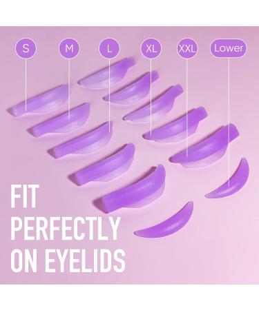 PERMANIA 16 Piece Lash Lift Rods 3 in 1 Reusable Soft Eyelash Perm Curler for Lash Lift Kit with Silicone Plate Suitable for All Eye Shapes DIY (Purple) - Buy Online on GoSupps.com