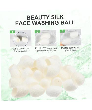 Mipcase 100pcs Anti Silkworm Facial Bandana - Natural Silk Cocoons Exfoliator & Face Scrub | Beauty Care for Men - Buy Online on GoSupps.com
