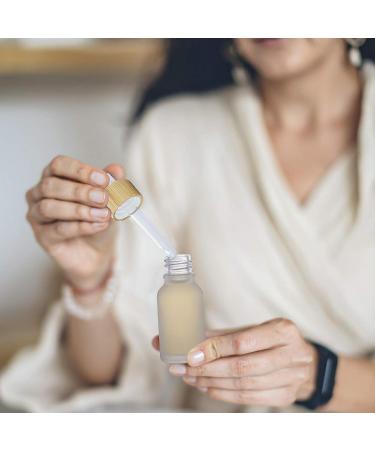 MODOWEY 12Pcs 15ml Eco-Friendly Frosted Glass Dropper Bottles with Bamboo Lids - Refillable Cosmetic Containers for Essential Oils, Essences, and Liquids + 2 Funnel - Buy Online on GoSupps.com