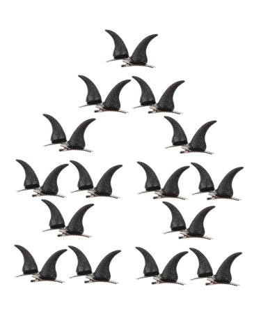 minkissy 15 Pairs Horn Hairpin Halloween Devil Horn Hair Pins Gothic Horn Hair Clips Devil Horns Hair Clips Halloween Horn Barrettes Baby Clothing Clip on Horns Props Metal Modeling Child