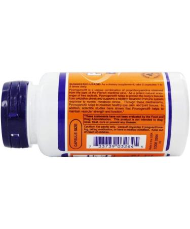 NOW Foods Pycnogenol 30mg - 60 Vegetable Capsules | Free Radical Scavenger - Buy Online on GoSupps.com