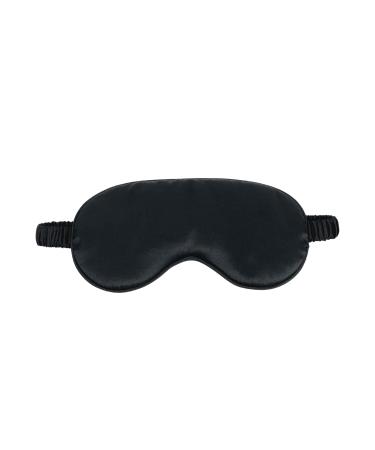 MAXCOPPER Anti-Wrinkle Satin Eye Mask Sleep Mask 100% Copper-Infused Anti-Aging Antimicrobial Eliminates Puffy Eye Bags (Black)