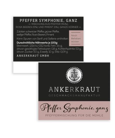 Ankerkraut Pepper Symphony 450g - Premium Whole Pepper Blend with Pink Berries & Allspice | XXL Bag - Perfect for Pepper Mills - Buy Online on GoSupps.com