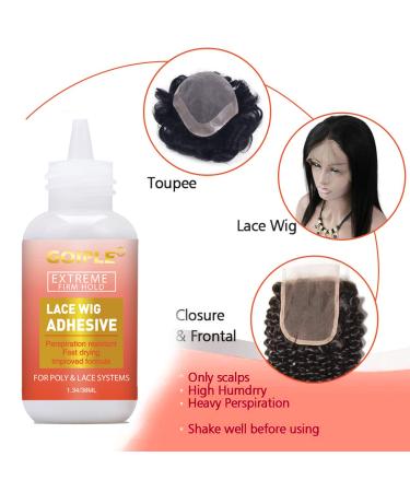 Wig Glue Bundle: Waterproof Lace Front Wig Glue with Tools, Hair Wax Stick, Edge Control Wax, Elastic Band, and Dual Brush - Buy Online on GoSupps.com