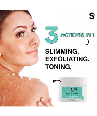 Skinlabo Sugar Body Peeling 200ml - Revitalize & Smooth Skin with Sugar Crystals & Almond Oil - International Shipping - Buy Online on GoSupps.com