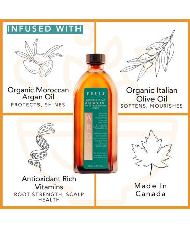 Fossa Argan Oil for Hair - Lightweight Moisturising Treatment | Tame Frizz Add Shine & Reduce Damage | 100ml | All Hair Types - Buy Online on GoSupps.com