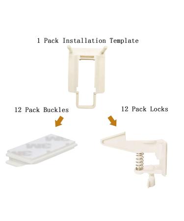 Child Safety Cabinet Locks - 12 Pack Baby Proofing Latches for Drawers & Cupboards - Easy Adhesive Installation - No Tools Needed (White) - Buy Online on GoSupps.com
