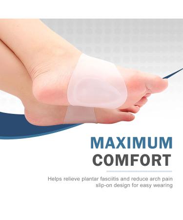 Silicon Compression Arch Support Sleeves - Plantar Fasciitis Relief for Flat Feet, Fallen Arches, Achy Feet - 2 Pairs Universal Size for Men and Women - Buy Online on GoSupps.com