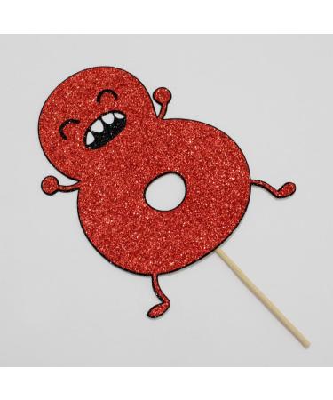 Monster Bash - Dessert Cupcake Toppers - Little Monster 8th Birthday Party or Baby Shower Birthday Party Decorations red flash - Buy Online on GoSupps.com