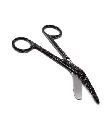 Black Dew Drops Pattern Color Lister Bandage Scissors 5.5" (14cm), Stainless Steel